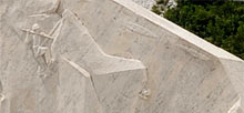 Colonnata, Carrara, chiesa e monumento al cavatore, Foto Panoramica a 360