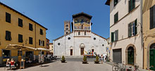 Lucca, chiesa e piazza di San Frediano, foto panoramica a 360 