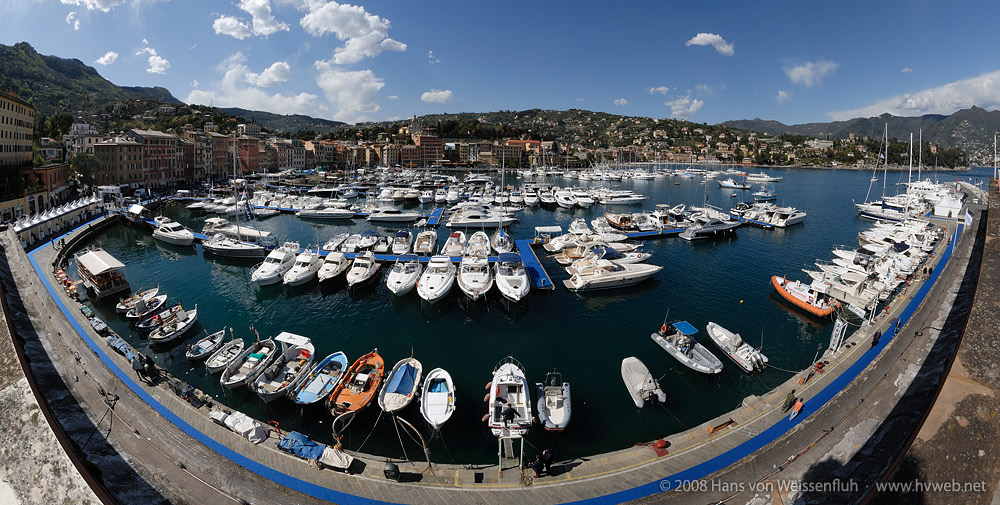 Panoramic view of the port