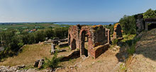 Massaciuccoli, Parco lago Puccini, Rovine Romane vista panoramica a 360