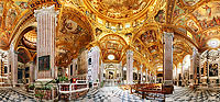 Foto panoramica a 360 della Chiesa della Santissima Annunziata del Vastato, Genova